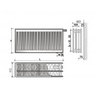 EVRA Compact С33 300x1200 стальной панельный радиатор с боковым подключением