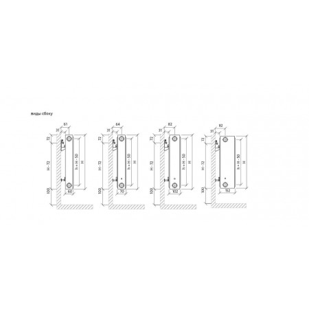 EVRA Compact С33 600x400 стальной панельный радиатор с боковым подключением EVRA Compact С33 600x400 стальной панельный радиатор с боковым подключением