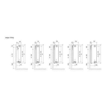 EVRA Ventil Compact CV33 200x600 стальной панельный радиатор с нижним подключением EVRA Ventil Compact CV33 200x600 стальной панельный радиатор с нижним подключением